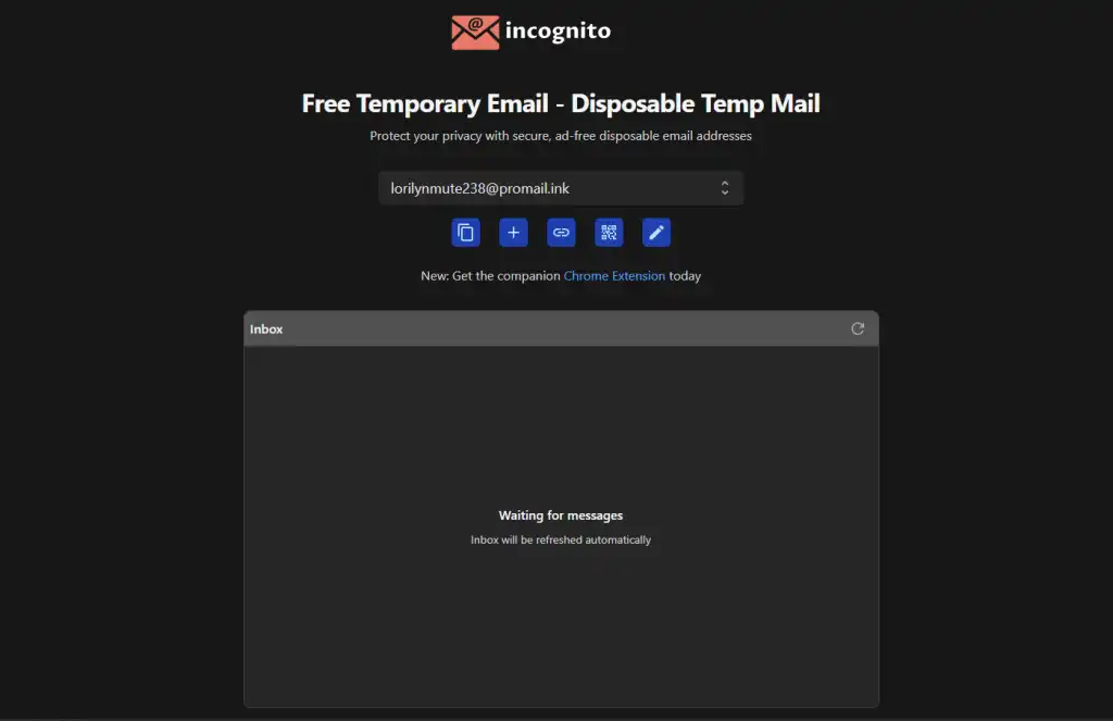 Бұл сайт сізге тегін уақытша электрондық пошта мекенжайларын жасауға мүмкіндік береді